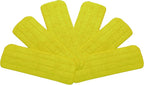 Washable Microfiber Mop Head (6 Pack) - Microfiber Replacement Mop Pads 16 x 5.5 Inches for Cleaning of Wet or Dry Floors - Professional Home/Office Cleaning Supplies, Yellow