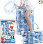 TAILI 6 Pack Vacuum Storage Bags, Jumbo Cube (31x40x15 Inch), Large Vacuum Seal Bag for Clothes, Comforters, Blankets, Bedding, Sweater, Closet Storage and Organization, Blue Coastline