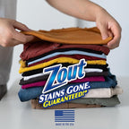 Zout Laundry Stain Remover, Triple Enzyme Formula for Blood, Tomato Sauce, & Oil Stains, Made in USA, 12 Ounce Squeeze Bottle with Flip Top Cap