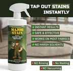 Carpet Stain Remover Spray 32oz (2 Pack) – Powerful Cleaner & Spot Remover for Upholstery, Rugs & Fabric – Removes Wine, Coffee, Grease & Food Stains – Fragrance Free