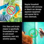 Fritz Aquatics Aquarium Glass & Acrylic Cleaner Spray for a Crystal Clear Tank (8-Ounce)