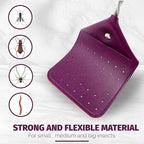 Fly Swatter Heavy Duty Vegan Leather, 21" Thicker Extra Long Sturdy Metal Woven Wire Handle, Manual Large Flies Killer Swatters Insect Smasher Bug Bee Wasp for Indoor and Outdoor (1 Pack, Purple)