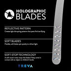 Treva Chemical Free Bug Fan, Fly Deterrent with Holographic Blades to Clear Bugs, Mosquitoes, and Flies, Battery Powered Fly Fan, Pink (4 Pack)