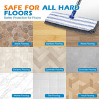 Mops for Floor Cleaning, Masthome Flat Dust Mop with 4 Reusable Pads, 2-Sided Microfiber Dust Mop for Wet & Dry Use, Flat Flip Mops for Hardwood, Laminate, Vinyl,Kitchen, Tile -1 Scraper