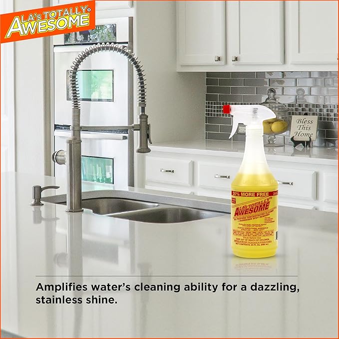 La's Totally Awesome All Purpose Cleaner Spray – 24oz (Pack of 1) Heavy Duty Multi-Surface Degreaser & Stain Remover – Ready-to-Use Cleaning Spray for Kitchen, Bathroom, Floors, Auto & More