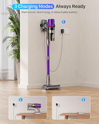 iXlion Cordless Vacuum Cleaner for Home - Powerful Stick Vacuum with HEPA Filter, 55-Min Runtime, LED Light, Anti-Tangle Brush, Detachable Battery,Lightweight Vacuum for Pet Hair,Carpets & Hard Floors