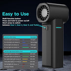 Compressed Air Duster, High-Power Electric Air Duster with Brushless Motor, 4-Gear Adjustable Cordless Air Blower, Max Wind Speed 60m/s, 500G Dust Blower for Computer, Keyboard, Home, Car, and Outdoor