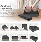 Reli. Sock Organizer (14 Pack) | 132 Cell Underwear Organizer | Drawer Dividers for Underwear, Sock, Tie, Bras, Clothing, Baby Clothes | Foldable Fabric Storage Bins for Drawer, Closet, Dresser (Gray)