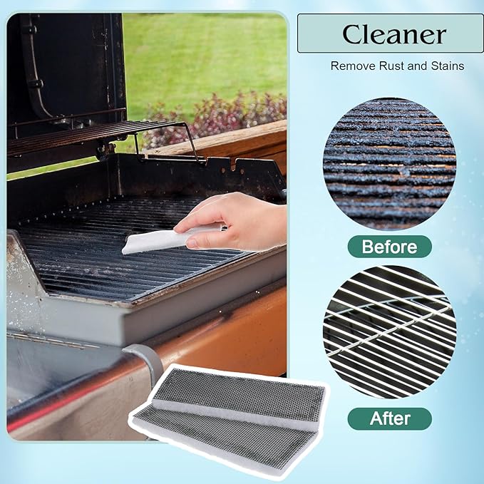 6 Pack Toilet Ring Remover Cleaner Pads Scrubbing Screen for Household Scouring Mesh Pad Sponge Remove Carbon Rust and Scale for Toilet Grill Kitchen Ceramic Tiles Sinks