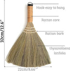 Set of 2 Brooms for Kid 12.6 inch- Vietnamese Natural Straw Soft Broom - Small Broom