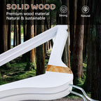 Edergoo Wooden Hangers 30 Pack, Smooth Wood Hangers with 360° Swivel Hook & Notches, Slim Coat Hanger Wooden for Closet, White