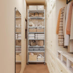 M MZG 8 Tier 2000 lbs Storage Rack Metal Wire Shelving Unit, Storage Standing Shelf Organizer for Laundry Bathroom Kitchen Pantry Closet Garage Utility Room, Chrome 13.8" D x 23.6" W x 79.5" H