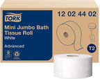 Tork Matic Paper Hand Towel Roll White H1 (6 Rolls) and Tork Mini Jumbo Toilet Paper Roll White T2 (12 Rolls)