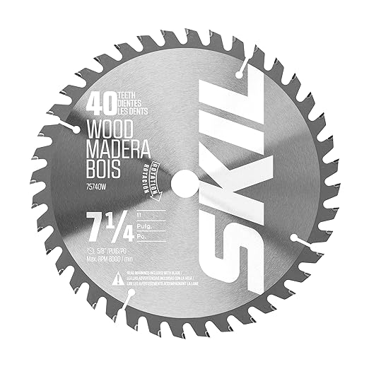 SKIL 7-1/4" 40-Tooth Carbide Tipped Circular Saw Blade for SKIL Circular Saws 5280-01/5180-01/5080-01-75740W (Pack of 10)