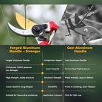 RESTMO 8.6" Professional Pruning Shears, Premium Titanium SKS5 Steel Blade, Forged Aluminum Handles for Durability & Long-Lasting Sharpness, Bypass Pruners for Gardening, Clippers & Scissor Tool