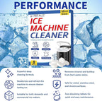 Ice Maker Cleaner and Descaler - Ice maker cleaning tablets mini size, compatible with all major brands, safe and nickel-free descaler, suitable for countertop, portable, and commercial ice makers.