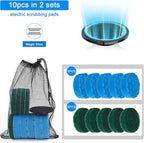 Electric Spin Scrubber Replacement Brush Heads Set, 10 Piece Replacement Brush Cleaning Kit for Cordless Power Scrubber, for Household Cleaning Brushes Kitchen Bathroom Floor Tile Car