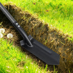 Trench Shovel for Digging, 4 inch V-Shape Narrow Trenching Spade, Heavy Duty Metal Garden Shovel Entrenching Tool for Edging Gardening Landscaping, 60 inch Adjustable Long Handle & Foot Rest Pedal