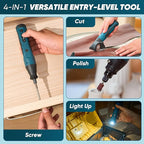 Saker 65-in-1 Mini Electric Screwdriver Set, DIY Tool Kit with 4V Cardboard Cutter & Rotary Tool, 2.5N.M, 2000mAh Battery, USB-C Charging, Ideal Tool for DIY Tasks and Light-Duty Home Repairs