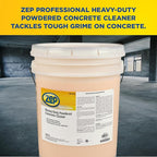 Zep Professional Heavy-Duty Powdered Concrete Cleaner, 40Lb. Bucket, Biodegradable, Dissolves Quickly and Removes Tough, Embedded Soils (R02934), Orange