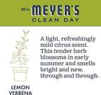Mrs. Meyer's Dryer Sheets, Fabric Softener, Reduces Static, Infused with Essential Oils, Lemon Verbena, 80 Count