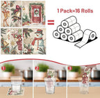 Christmas Swedish Dishcloths for Kitchen, 6 Pack Vintage Santa Claus Snowman Reusable Paper Towels Housewarming Gifts for Women, Xmas Absorbent Dish Rags for Home Cleaning