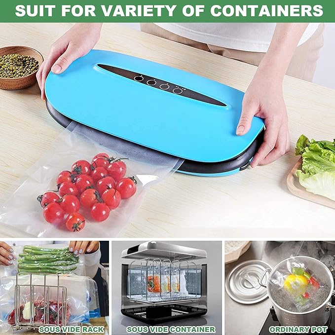 7" x 9.8" Vacuum Sealer Bags,Heavy Duty Pre-Cut Design Commercial Grade Food Sealable Bag for Heat Seal Food Storage,Smell Proof Bags Boilsafe to 280°F Freezable, Resizable,Reuseable (100Pcs)