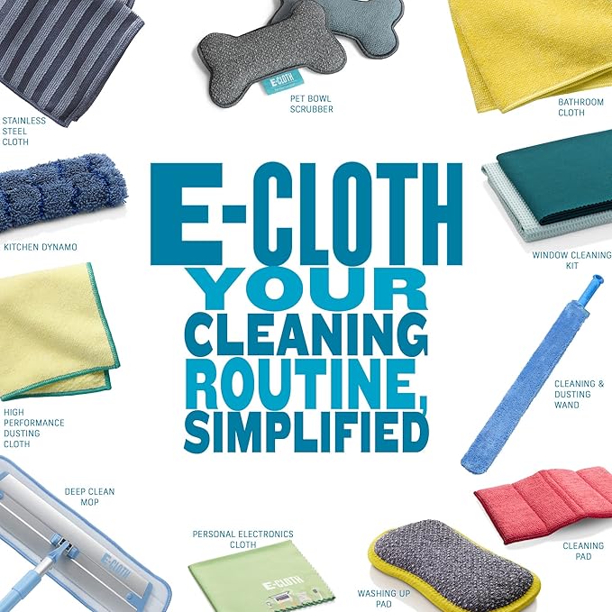 E-Cloth Flexi-Edge Floor & Wall Duster Head, Reusable Dusting Mop for Floor Cleaning, Floor Cleaner Ideal for Harword, Tile, Laminate and Other Hard Surfaces, 100 Wash Guarantee, 1 Pack