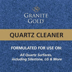 Granite Gold Quartz Cleaner Spray for Caesarstone, Cambria, Silestone and All Other Quartz Countertop Surfaces, 64 Fluid Ounces and 2 x 24 Fluid Ounces