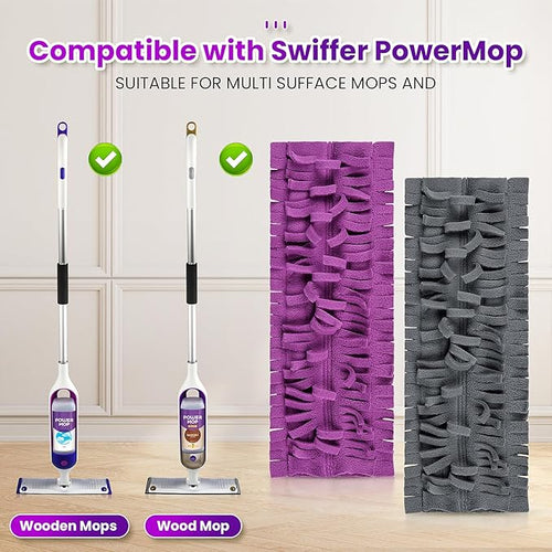 16 Pack Disposable Power Mop Pads Refills with Swiffer PowerMop Multi-Surface Replacement Mopping Pads