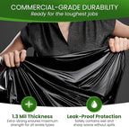 Betta 20-30 Gallon Black Trash Bags, 150 Count Box, (30x36-inch) Commercial Heavy-Duty Garbage Can Liners for 16-20 Gallon Round Cans, 15-23 Gallon Slim and Square Cans