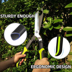 Loppers Hedge Clippers & Pruners Combo Set 3-Piece Hedge Shears, Sharp Tree Trimmer Branch Cutter for Yard, Lawn & Garden, Professional Tree Clippers Yard Clippers for Indoor & Outdoor Gardening