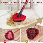 Chenille Mop Heads Replacements for Ocedar, Mop Replace Head for O Cedar Mops, Chenille Duster for Ocedar Easywring 1 Tank Spin Mops Includes 3 Pack Chenilles Pad Refills, 1 Scrub Brush and 1 Base