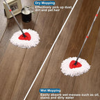 4 Pack Mop Heads Replacements, Compatible with O Cedar Easywring 1-Tank System Easy Wrin Spin Mops, Triangle Swivel Microfiber Mops, Washable & Easy to Replace