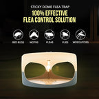 ASPECTEK Sticky Dome Flea Trap, Odorless Glue Trap with 2 Sticky Discs, Effective Bed Bug Killer and Flea and Tick Treatment, Indoor Insect Trap for Bugs, 2 Packs in White and Light Gray