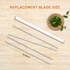 iPower 19inch Trimmer Leaf Bowl Blades Twisted Spin Cut, Sharp Stainless Steel, Include 2 Serrated 2 Straight