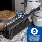 SPARTA 3622503 Flo-Pac Plastic Handle Counter Brush, Horsehair Blend Bristles, 2-1/2" Bristle Trim, 8" Length, Black (Pack of 3)