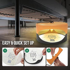 ASPECTEK Sticky Dome Flea Trap, Odorless Glue Trap with 2 Sticky Discs, Effective Bed Bug Killer and Flea and Tick Treatment, Indoor Insect Trap for Bugs, 1 Pack in Orange and Dark Gray