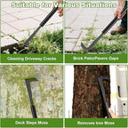 2025 Upgraded 13.5'' Crack Weeder Tool, Carbon Steel Handle Manual Crevice Weeding Tool Weed Puller Gardening Tool for Sidewalk, Paver, Wall Gaps, Lawn Yard, Driveway, Bricks, Deck Boards
