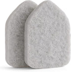 Replacement Scrubber Refill for Moku Home Extendable Tub Tile Shower Brush for Cleaning Non-Scratch (2X Scrubber Sponge Gray)