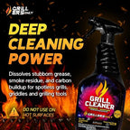 Grill Cleaner Spray & Degreaser | Heavy-Duty Grill Spray for BBQ, Griddles & Cast Iron Cleaner - Professional Outdoor Kitchen Formula - 35.2 fl oz.