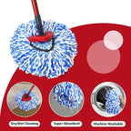 NEWE Mop Heads Replacements 2 Pack with Triangle Base for O-Cedar RinseClean 2 Tank System, Microfiber Spin Mops Replace Refills for Deep Cleaning All Floors
