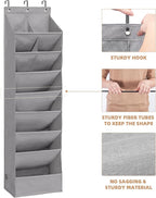STORAGE MANIAC Over the Door Shoe Organizer Heavy-Duty Large Deep Pocket Hanging Shoe Organizer Shoe Rack Door Closet Shoe Organizer for Wall, Dorm & Narrow Door Storage Shoe Holder Grey, 1 Pack