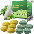 Rodent Repellent with Peppermint Oil – Mouse & Squirrel Deterrent for Car Engines, Garage, Attic – Rat/Mole/Mice Repellent – Indoor Outdoor Use – Alternative to Mouse Trap & Moth Balls.(60 Pack)