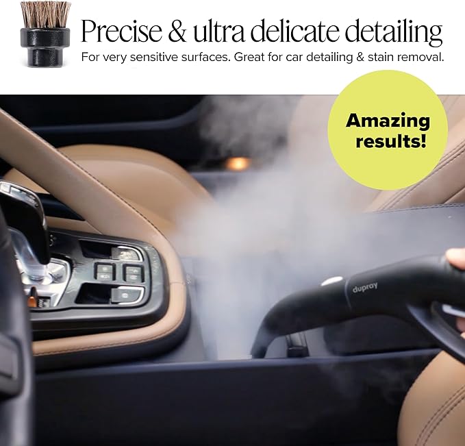 Dupray Small Horsehair Brushes - Gentle and Effective Cleaning Accessories for Dupray Steam Cleaners, Pack of 10