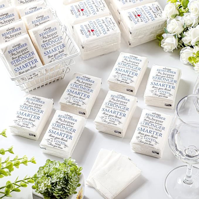 Travel Tissue Packs Bulk Inspirational Pocket Travel Packs Appreciation Individual Tissue for Toilet Wedding Party Daily Use Swag Bag Stuffers Self Care Items Bulk(60 Pcs)