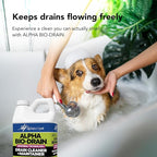 ALPHA BIO-DRAIN - Enzyme-Based Maintenance to Help Prevent Clogs and Reduce Odors from Pet Waste, Grease, Hair in Drains and Septic Systems - ½ Gallon by Alpha Tech Pet