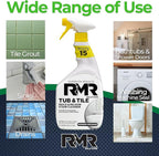 RMR - Tub and Tile Cleaner, Industrial-Strength, No-Scrub Foam Cleaner, Modern Orchard Scent, 30 Fl Oz