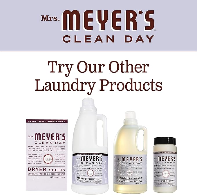 Mrs. Meyer's Dryer Sheets, Lavender, 80 Count (Pack of 5)