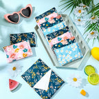 PerKoop 100 Pack Pocket Tissues Travel Slim Packs Small Facial Tissues Wallet Size Toilet Paper for Travel Guest Wedding Supplies, 4 Styles(Country Floral)